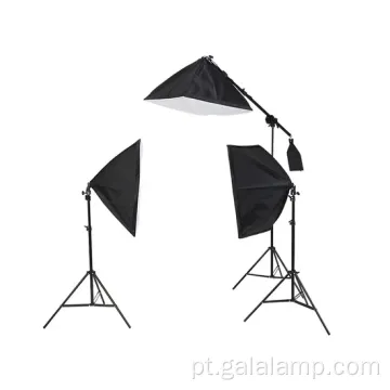 Kit de iluminação profissional de 50x70cm de 50x70cm com lâmpadas E27